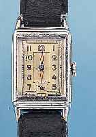 KONVOLUT: 3 HERRENARMBANDUHREN FüR DEN DEUT- SCHEN MARKT, 1938-1950, ALLE METALL, RECT.- GEH., BöDEN GEDR., LEDERB., 1X FÖRSTER, FORM- ANKERW. ...
