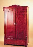 SCHRANK, DEUTSCH, UM 1890, BIRKEFURNIER, MAHAGONIFARBEN, LEICHTE ALTERSSCHäDEN, 200 X 104 X 49 CM