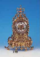 PENDULE FRANKREICH UM 1890/1900, VERZIERTER MESSINGGUß, HISTORISMUS, GLASDECKELVORNE, MESSINGDECKEL HINTEN, MESSINGGUßZIFFER-BLATT MIT ...