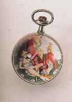 SCHREIBTISCHKUGELUHR MIT EINGEBAUTEM TASCHEN- UHRWERK, UM 1925, 15 ST., VERG., SCHR.-UNR.,BREG.-SPIR., ZIFFERBL. BEMALT M. EINDEUTIG, BEWEGL., ...