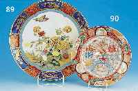 TELLER, ARITA, UM 1830/40, PORZELLAN, REICH BEMALT, D.25.5 CM, VOGEL UND BLUMENMOTIVE