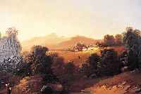 EHRMANN, THEODOR, FREIHERR, 19. JH., ÖL/LWD., 55 X 69 CM, ROMANTISCHE LANDSCHAFT MIT PERSONENSTAFFAGE, LEICHT BESCH., Z.T. KRAKELIERT, ...