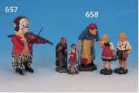TANZFIGUR, SCHUCO, 50ER JAHRE, BLECH, Z.T. MIT FILZ BEZOGEN, 11.5 CM, VIOLINESPIELENDER AFFE, INTAKT, ALTERSSCHäDEN