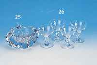 ASCHENBECHER MIT PISTILL, DAUM, NANCY, 2. HäLFTE 20. JH., GLAS, SIGNIERT, 7X 15 X 16 CM