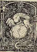THOMA, HANS, 1839 - 1924, LITHOGRAPHIE, 20,5 X 17 CM, DAS WELTUNGEHEUER, 1897
