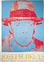 WARHOL, ANDY, 1928 - 1987, PLAKAT, 72,5 X 50 CM, PORTRäT DES JOSEPH BEUYS, VON DIESEM HANDSIGNIERT