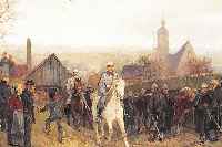 MüHLIG, BERNHARD, 1829 EIBENSTOCK-1910 DRESDEN, RASTENDE SOLDATEN AM DORFRAND, ÖL/LWD, CA. 26.5 X 25 CM, WERKE DES KüNSTLERS IN MEHREREN MUSEEN ...