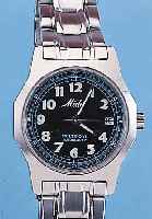 MIDO HERRENARMBANDUHR OCEANSTAR, REF.-NR. 8823, SCHWEIZ UM 1997, EDELST. MATT., ORIG.- EDELST.-BAND M. SICHERHEITSFALTSCHL., BEIDS. ...