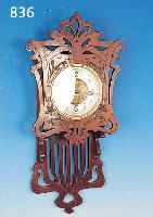 WANDUHR, JUGENDSTIL, GUSTAV BECKER, UM 1899, VERZIERTES HOLZGEHäUSE IN TYPISCHER JUGEND- STILFORM, FLORAL GESCHNITZT MIT DURCHBRUCH- ARBEIT, ...