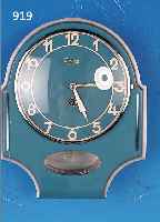 KONVOLUT VON ZWEI KüCHENUHREN, JUNGHANS, FüR DEN EXPORT, UM 1940, FARBIGE HOLZUMRANDUNG, GLASDECKEL, SCHWUNGBEREICH DES PENDELS FACET. VERGLAST, ...