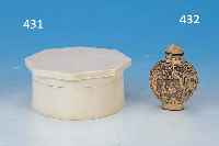 SCHNUPFTABAKSFLASCHE, CHINA, 19. JH., BEIN, H. 6 CM