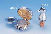 REISETINTENFAß, AMERIKA, GORHAM, 925ER SILBER, UM 1900, FLORAL VERZIERT, INNENVERGOLDET, MIT GLASEINSATZ (MIN. BEST.) NICHT ...
