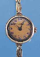 TISSOT DAMENGOLDBANDUHR, REF.-NR. 352350, SCHWEIZ UM 1928, GG 750/000 INCL. GG-ZUGGLIE- DERBAND, SCHARNIERB., GLASR. GEDR., VERG. BLATT, ...