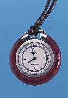 GERBE D'OR ANHäNGEUHR ART DECO, SCHWEIZ/ FRANKREICH UM 1938, METALL VERN., GEH.-RAND U.KORDEL SOWIE KNEBEL IN LEDER, 2-FARB. VERS. BLATT, ...