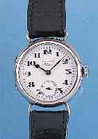 ZENITH HERRENARMBANDUHR, SCHWEIZ UM 1920, NICKELSCHARNIERGEH. VON F.A.HIRSCH & CO., PER-F. EMAILBL. SIGN., DEMNACH FüR ÜBERSEE (BANG- KOK), ...