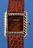 GERALD GENTA DAMENARMBANDUHR FROHMANN, REF.-NR. 2787, SCHWEIZ UM 1974, GG 750/000 MASSIV VERARB., SAPHIRFLACHGL., BODEN GEDR., SCHMUCK-KRONE, ...