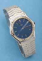 EBEL HERRENARMBANDUHR SPORT CLASSIC, SCHWEIZUM 1990, EDELST. INCL. EDELST.-BAND M. SICHER-HEITSFALTSCHL., SAPHIRFLACHGL., LüNETTE, KRONEU. SCHR. IN ...
