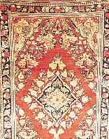 SAROGH,PERSIEN CA 204 X 127 CM. .EHZ 3-4 FLOR WOLLE.CA 50 JAHRE.
