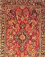 MESCHKABAD,PERSIEN CA 210 X 133 CM. .EHZ 3 FLOR WOLLE.CA 50 JAHRE.