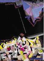 Sheltov, abstrakte Komposition, Gouache auf Papier, ca. 47,5 x 36 cm, monogrammiert und dat. 86, verso kyrillisch betitelt