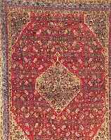 BIDJAR,PERSIEN CA 154 X 110 CM. .FLOR WOLLE. EHZ 3.CA 45 JAHRE.