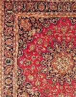 MESCHED,PERSIEN CA 285 X 283 CM. .FLOR WOLLE.EHZ 3-4.CA 30 JAHRE.