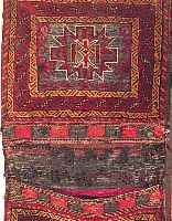 PARISHA,AFGHANISTAN TASCHE.CA 118 X 60 CM. EHZ 3.CA 60 JAHRE.