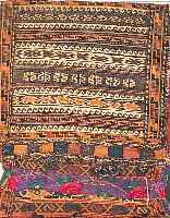ZAKINI SUSANI TASSCHE,AFGHANISTAN CA 109 X 55 CM. .EHZ 3.CA 60 JAHRE.