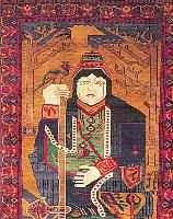 GHAZNIN,AGHANISTAN.CA 141 X 104 CM. WOLLE AUF WOLLE.EHZ 2-3.CA 40 JAHRE.