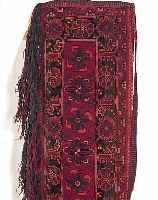 ZELTSCHMUCK OGHLID,AFGHANISTAN CA 152 X 39 CM. .WOLLE/WOLL.EHZ 3.CA 60 JAHRE.