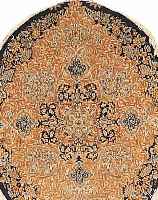 KERMAN,OVAL,PERSIEN CA 135 X 107 CM. .EHZ 2 FLOR WOLLE.CA 10 JAHRE