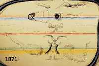 YANKILEWSKY, V., SURREALISTISCHE KOMPOSITION BUNSTSTIFT UND TUSCHFEDER AUF PAPIER, AIGN. UND DAT. 75, CA. 44,5 X 64,5 CM