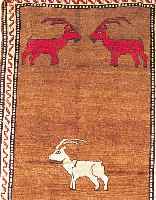 GABBEH,PERSIEN CA 188 X 93 CM. .EHZ 3. WOLLE AUF WOLLE.CA 60 JAHRE.
