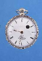 SPINDELHERRENTASCHENUHR, FRANKREICH UM 1840,SILBER, GEW. EMAILBL. U. VERG. PLATINE BEZ. LE ROY, PARIS, EMAILBL. FEIN HAARR., RäNDER RELIEF., ...