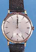 GIRARD PERREGAUX HERRENARMBANDUHR, SCHWEIZ UM 1962, NEUTR. RG 750/000-GEH. (SüDAMERIKA), BODEN U. GLASR. GEDR., ORIG. MATTVERS. BLATT MINIM. FL., ...