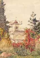 VON VOLKMANN, HEINRICH, DAS ERBPRINZEN- SCHLößCHEN, MEHRFARBIGES AQUARELL, LI. U. MONOGR., CA. 34 X 28 CM, U.GL., R.
