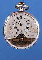 KONVOLUT: 2 HEBDOMAS HERRENTASCHENUHREN MIT 8-TAGEWERK, BEIDE GEFERT. UM 1914-1920, 1X EISENGEH., EMAILBL. M. KARTUSCHENFöRM. STD.- ZEICHEN, 1X ...