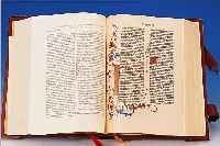 DIE HEILIGE SCHRIFT, FAKSIMILIEAUSGABE MIT REPRODUKTIONEN AUS DER GUTENBERG-BIBEL, LIMIT.AUFLAGE NR. 720, PRUNKEINBAND AUS GEPRäGTEM LEDER MIT ...