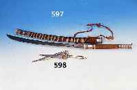 SCHWERT, SüDOSTASIEN, CA. 30-40 JAHRE ALT, STAHLKLINGE KORRODIERT, HOLZSCHEIDE MIT SILBERBESCHLäGEN, L. CA. 84 CM