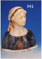 BüSTE, FRANKREICH, SIGN. CARLI, UM 1910, ALABASTER, DARSTELLUNG EINER JUNGEN FRAU, H. CA. 38 CM