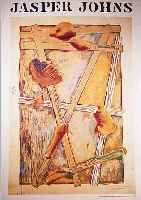 JOHNS, JASPER, PLAKAT ZUR AUSST. IM MODERNA MUSEET STOCKHOLM 1980, FARBOFFSET, HANDSIGN. UND DAT. 80, CA. 100 X 70 CM