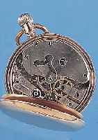 HERRENTASCHENUHR LEPINE, REF.-NR. 6307, SCHWEIZ UM 1870, GG 585/000, HAUPTPLATINE SIGN. W.R. & F. UNTER STERN UNGED., 2-TEIL. EMAILBL., ...