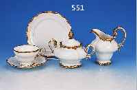 SERVICE, ROSENTHAL SELB GERMANY, 40ER JAHRE, PORZELLAN, REICHE GOLDSTAFFAGE, FüR 8 PERSONEN, POMPADOUR, MIN. GEBRAUCHSSPUREN, OHNE KANNE