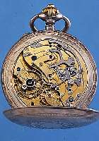 TASCHENCHRONOGRAPH, REF.-NR. 36529, SCHWEIZ UM 1910, 800ER SILBER BER., EMAILBL. BESCH. BEI 8, 30-MIN.-STOPPZäHLER, 17 ST., WERK VER- G., 2/3 ...