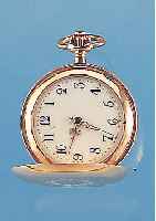 DAMENTASCHENUHR SAVONETTE, REF.-NR. 31505G, SCHWEIZ UM 1902, RG 585/000, BEIDE SCHALEN SYM. GUILL., MONOGR.-SPIEGEL FREI, PERF. EMAILBL. M. ...