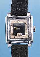 KONVOLUT: 2 HERRENARMBANDUHREN, UM 1938, UNGETR. LAGERW., 1X BEZ. OTEZY, ART DECO, METALL CARREE VERCHR., BODEN GEDR., RUNDES ZYLINDERW., ...