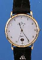 MAURICE LACROIX HERRENARMBANDUHR QUARTZ, REF.-NR. 92127, SCHWEIZ UM 1994, FLACHE GE- SAMTAUSF., MINERALFLACHGL., SEK.-TAKT, METALL-GEH. HART ...