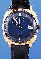 GLASHÜTTE HERRENARMBANDUHR SPEZIMATIC, REF.-NR. 352213, DEUTSCHLAND UM 1972, METALL ROSE- VERG., CARREE-CAMBRE-FORM, EDELST.-BODEN GEDR.26 ST., ...
