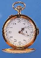 INVICTA HERRENTASCHENUHR SAVONETTE, REF.-NR.409024, SCHWEIZ UM 1910, ROSE-G. 585/000, 1/4 STD.-REPETITION, INTAKT, 15 ST., WERK VERG., KOMP.-UNR., ...