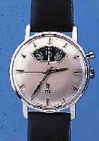 LIP HERRENARMBANDUHR STOP, REF.-NR. 247793, DEUTSCHLAND UM 1966, METALL VERCHR., EDELST.- BODEN GESCHR., ALS KURZZEITMESSER VERWENDB. (Z.B. ...